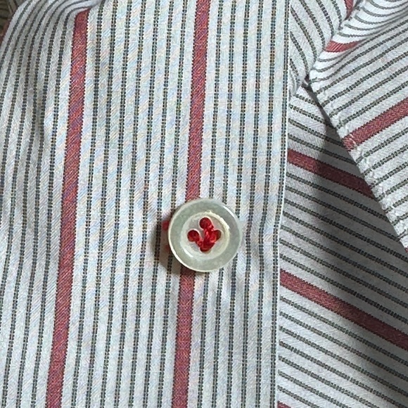 Isaia Napoli White Smoke Grey Purple Taupe Multi Stripe Men’s Shirt Size 16.5/42 - Picture 4 of 4